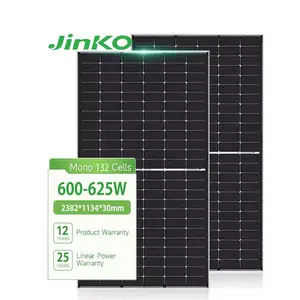 Panel surya fleksibel Jinko 600-625W Harga terbaik modul panel surya pv monokristalin 12v