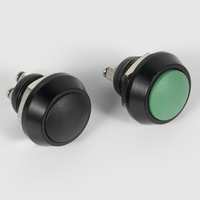 Interrupteur momentané en métal de 12 mm, NO 3A, en acier inoxydable, étanche IP65, bouton poussoir pour démarrage automobile
