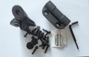 Khóa an toàn ngoài trời cổng cửa sổ bản lề tự nhiên được xử lý chìa khóa màu đen có thể khóa trọng lực chốt một bên kim loại nhựa Vinyl - Product Image 3