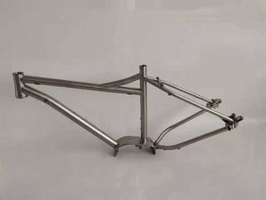 Cadre de <span class=keywords><strong>VTT</strong></span> en titane argenté NH avec passage de câbles interne et transmission par <span class=keywords><strong>courroie</strong></span> pour vélos à pneus larges et vélos de route (garantie 2 ans) - Product Image 6