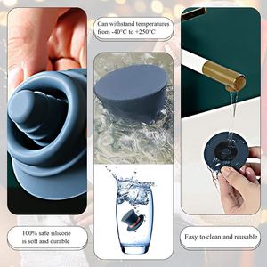 Silicone <b>Wine</b> Stoppers, Magic Hat Champagne Bottle Caps and Beverage Bottle Covers, <b>Wine</b> Sealer Preserver Accessory - Product Image 5