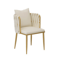 Chaises de cuisine confortables en vente chaude, pieds en métal, velours vert, chaise de salle à manger pour la maison