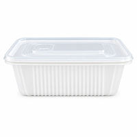 Boîte à lunch en pulpe de canne à sucre RP à paroi simple avec couvercle, diamètre 6/8/9 pouces, boîte à hamburger jetable biodégradable