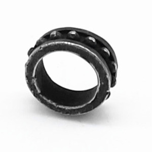 yunnique Stainless Steel Retro Black Round <b>Spacer</b> Beads For Bracelet Making DIY Jewelry Components - Product Image 1