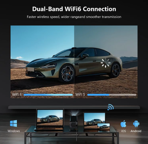 Hy320 <span class=keywords><strong>Mini</strong></span> projecteur intelligent affichage LED Android 11 projecteur vidéo de cinéma maison 720P 4K Full HD rétroprojecteur Hy320mini - Product Image 5