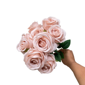Artificial Rose Bouquet <b>Silk</b> <b>Flower</b> High Simulation Wedding Home Decor Photography Props Hand Held Bouquet - Product Image 5