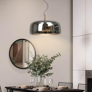 Luminaire suspendu moderne en <span class=keywords><strong>verre</strong></span> ambré, <span class=keywords><strong>lampe</strong></span> suspendue en <span class=keywords><strong>verre</strong></span> <span class=keywords><strong>fumé</strong></span> de luxe, éclairage LED pour la maison, l'hôtel, le restaurant - Product Image 5