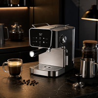 Cafetera Espresso con Bomba de 20 Bares, Pantalla de Temperatura, Crema Rica, Fabricación OEM Personalizable