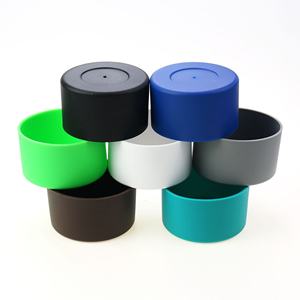 Bottes de tasse antidérapantes en silicone de 6 cm, couleur unie, écologiques et conçues comme un gobelet, accessoire de boisson très prisé - Product Image 4