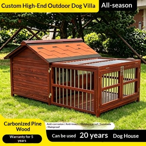 Rumah Anjing Kayu Solid Lepas Pasang untuk Semua Musim, Tahan Air, Bernapas & Hangat untuk Anjing Besar - Product Image 5