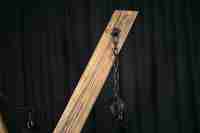 Grand cadre de bondage réglable pour jeux de crucifixion, croix de Saint-Antoine, support Edgeplay, BDSM, en bois d'orme ancien et acier au carbone, pour activités sexuelles