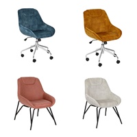 Fauteuil d'appoint moderne rembourré en tissu, chaise longue de détente, pieds en métal noir, fauteuil simple pour salon, chambre, hôtel