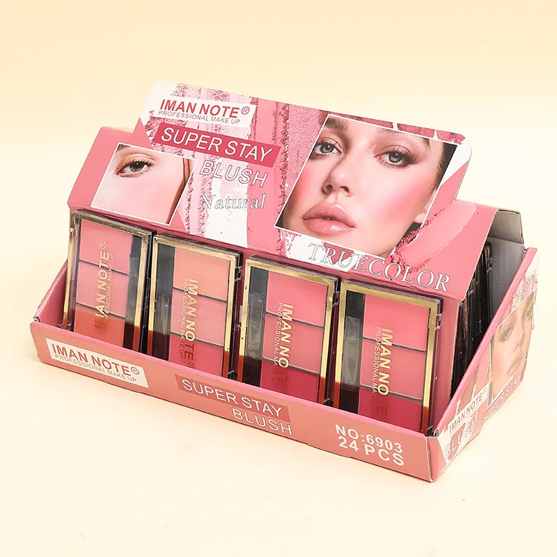 Fabriek Aangepaste 3 Kleur Roze Blush Palet Schattig Meisje Blush Mode Oranje Blush