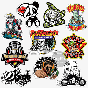 Uv kháng thương hiệu logo chia trở lại dễ dàng vỏ không thấm nước chết cắt dán nhãn tự dính tùy chỉnh PVC vinyl dán - Product Image 2