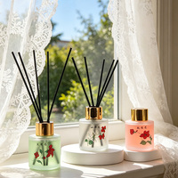 Diffuseur d'huiles essentielles sans flamme de qualité supérieure 50 ml, écologique, longue durée, parfum jasmin, rose, gardénia, parfum d'ambiance pour la maison, salle de bain