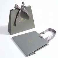 Boyang-Paquete de papel de compras de lujo reutilizable, impresión personalizada, bolsas de regalo de joyería