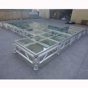 Escenario portátil de aluminio de 4x4 pies para ferias comerciales en interiores - Product Image 4