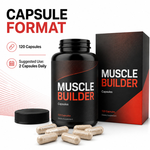 Compléments alimentaires pour la musculation, capsules à base de plantes, extrait de racine de ginseng rouge coréen et d'ashwagandha, booster d'énergie, OEM pour hommes - Product Image 5