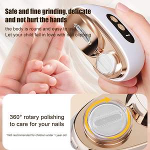 Mini coupe-ongles électrique pour bébé, recharge USB, faible bruit, lame en acier inoxydable à mâchoires larges - Product Image 6