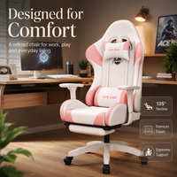 Chaise de gaming AOR avec tissu PVC 0.5, roulettes lisses, aspect minimaliste, idéale pour la maison, le bureau, le studio de jeu, l'usine, vente en gros