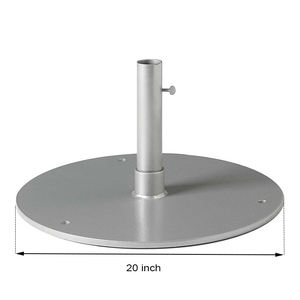 JH-Mech-Bases para sombrillas de patio al aire libre, resistentes a la intemperie, cómodas, redondas, de acero, de 20 pulgadas - Product Image 2