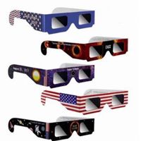 Lunettes d'éclipse solaire certifiées CE ISO, personnalisées, en carton, pour enfants et adultes, avec lentille PET de 0,16 mm, lunettes en papier pour l'éclipse solaire