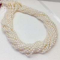Perles d'eau douce naturelles, perles de riz d'eau douce avec trou, perles pour la fabrication de bijoux