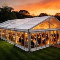 Carpa de Lujo Personalizada de Fábrica con Estructura de Aluminio Transparente y Permanente, Carpa para Eventos y Bodas de PVC Blanco