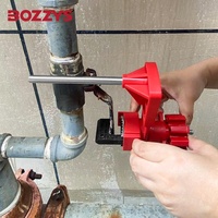 BOZZYS Bloqueo de válvula de bola universal de un solo brazo de acero de 40mm con abrazadera de válvula para bloqueo de puertas y compuertas