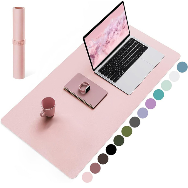 Customized Extra Size Leather Surface Mouse Pad, Leather Desk Mat