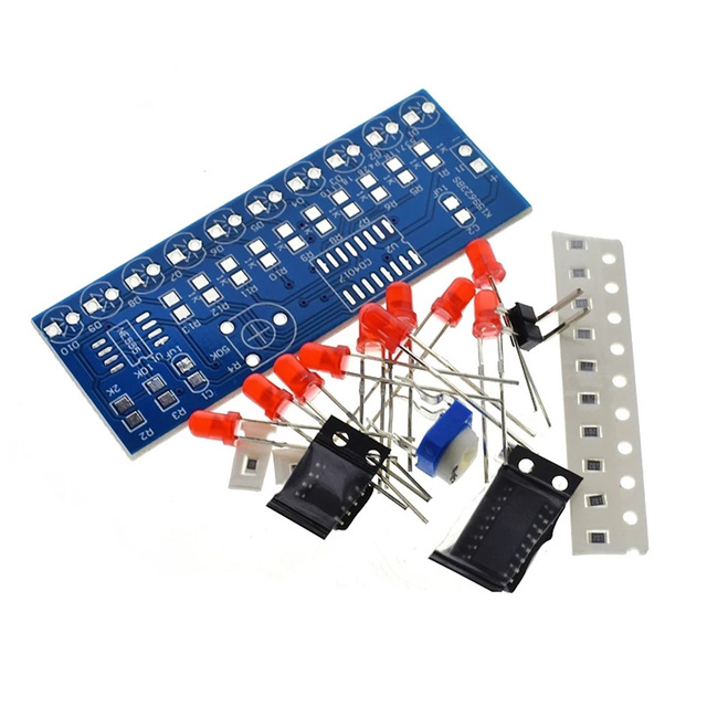 Smart Electronics Kits NE555+CD4017 Light Water Flowing Light LED Module DIY Kit Learn Electronic Principles, Children's Lab