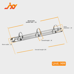 Perlengkapan Kantor Merk JXY Kuningan Antik Emas Perak Multi Warna Binder Cincin Logam 3 Lubang Ukuran <span class=keywords><strong>M</strong></span> untuk Penjilidan Buku Catatan dan Album - Product Image 5