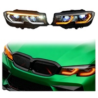 Ensemble de phares LED complets TR pour BMW Série 3 G20 G28 M3 G80 2019-2022, modifiés, jaune ambre, blanc, DRL, feux avant
