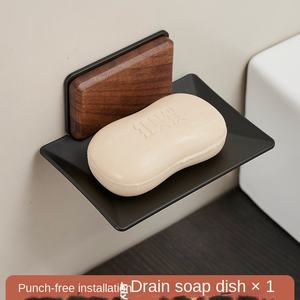 Portasapone Quadrato Multifunzionale in Legno Massello Creativo per la Casa, Mensola da Parete per Oggetti Vari per Cucina, Soggiorno, Guardaroba - Product Image 6