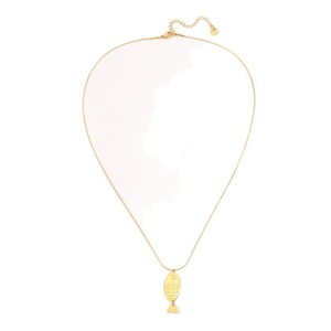 Collares de Acero Inoxidable con Grabado Retro, Collares de Pez que No se Deslustran, Chapados en Oro de 18k - Product Image 2