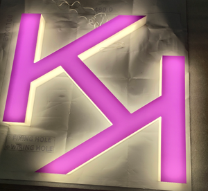 Personalizzato bordo smussato lettere completamente illuminate LED acrilico segno solido acrilico segno lettera per il centro commerciale - Product Image 6