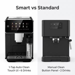 Machine à café expresso entièrement automatique haut de gamme AM7205, double chaudière, pression de 19 bars, puissance de 1500 W, intelligente, commerciale - Product Image 6