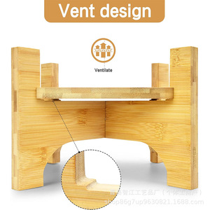 Soporte para macetas de bambú, base de madera para botellas de vino, base creativa para barriles de vino, expositor para dispensador de bebidas. - Product Image 2