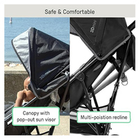 Poussette de voyage 3D mini, légère, avec cadre en acier inoxydable, pliable, compacte, inclinable multi-positions, avec capote pare-soleil, pour bébés de 0 à 3 ans