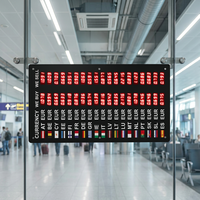 Tablero de Precios de Cambio de Divisas de Alta Calidad, Pantalla Roja de Alto Brillo, Letrero de Precios de Cambio de Divisas para Banco o Empresa