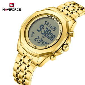 Original pour 9275 Nouvelle montre chronographe LED en alliage avec bracelet de luxe en acier inoxydable, numérique, sportive, résistante à l'eau 3BAR - Product Image 2