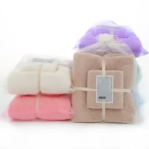 Fabrikanten Groothandel Goede Kwaliteit Sneldrogende Microfiber Goedkope Prijs Koraal Fleece Luxe Badhanddoeken Set