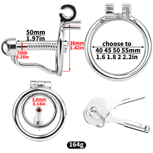 Dispositifs de <span class=keywords><strong>chasteté</strong></span> masculins en acier inoxydable FRRK, cage à pénis avec cathéter urétral, anneau de <span class=keywords><strong>chasteté</strong></span>, jouets sexuels pour hommes, <span class=keywords><strong>ceinture</strong></span> de <span class=keywords><strong>chasteté</strong></span> - Product Image 3