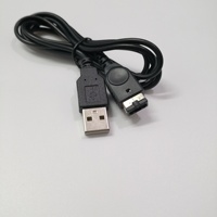 Câble d'alimentation USB noir de 1.2m pour/SP/GBA/GameBoy/NS/DS