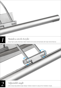 Espejo de Vanidad Largo Blanco y Negro de Alto Brillo para Dormitorio, Sala de Maquillaje o Baño, con Luces/Espejo con Luz/Espejo con Luz LED - Product Image 6