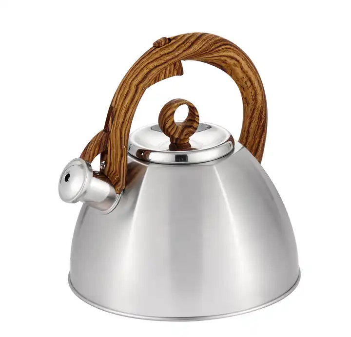 HausRoland New Design 3L Stainless Steel Whistling Water Tea Kettle  Stovetop Teapot With Body Copper Color Coating For Kitchen