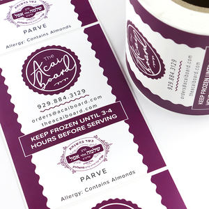 Etiquetas para Alimentos Congelados - Acabado Mate, Impermeables y Aptas para Congelador, para Envasado de Helados, Comidas Congeladas y Mariscos - Product Image 1