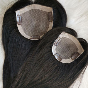 Clj อาลีบาบาช้อปปิ้ง<span class=keywords><strong>ออนไลน์</strong></span> Toppers De Cheveux 100% เวอร์จิน<span class=keywords><strong>จริง</strong></span>เปรูเนเชอเรล6X6กระดูกตรงตาข่ายผม Topper สำหรับวิกผม - Product Image 6