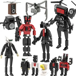 Toy Build Block Juguetes De Skibidi Toilet Speaker Man Titan Tv Man Mini Action Figure Plastic Building Block Set For Boy