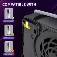 Kit de mise à niveau personnalisé EXtremRate, 7 couleurs, 40 effets, kit de logo LED éclairé par RGB pour PS5 Slim/Pro, version disque et numérique